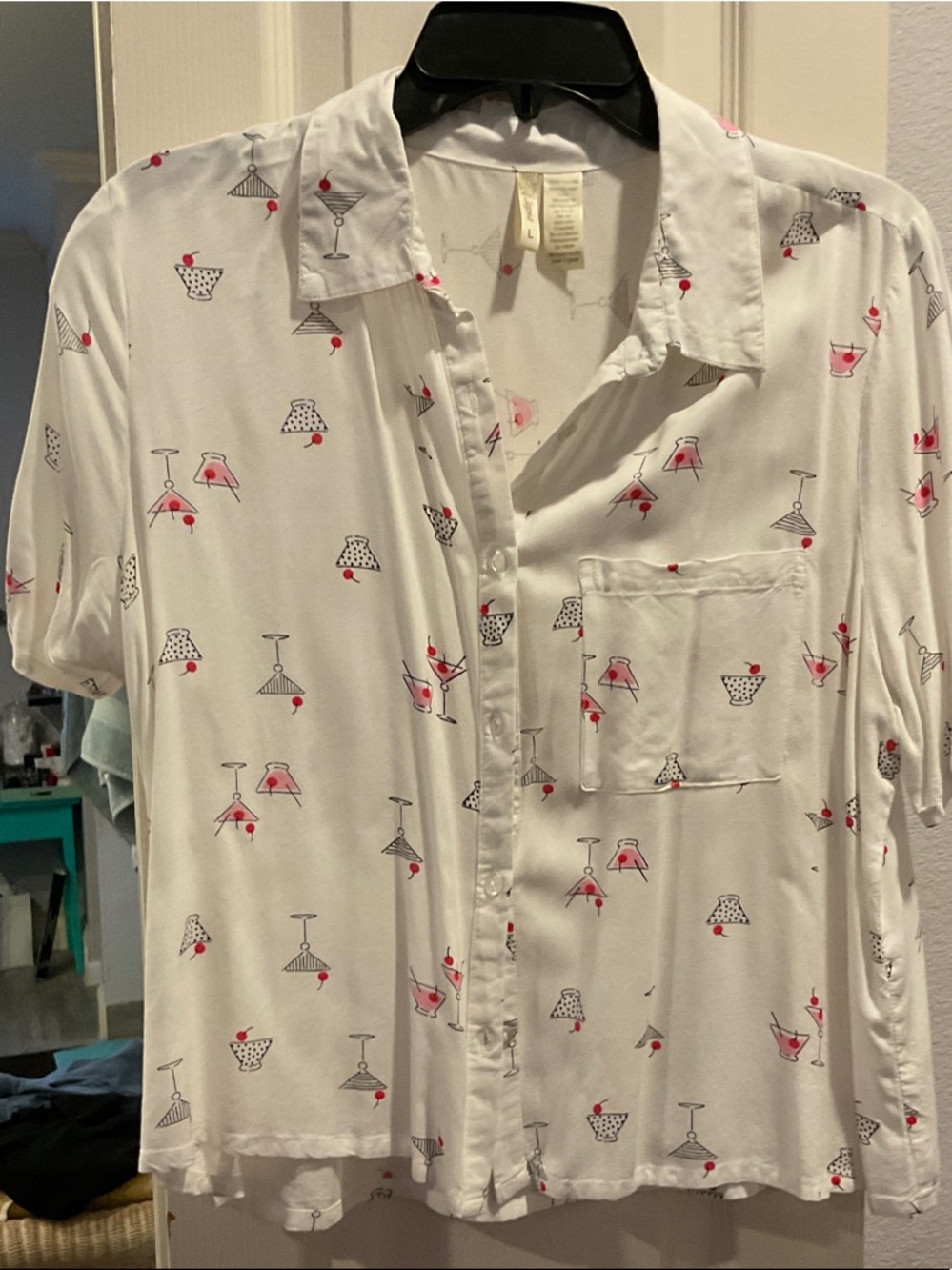 Japna White Button-Down top